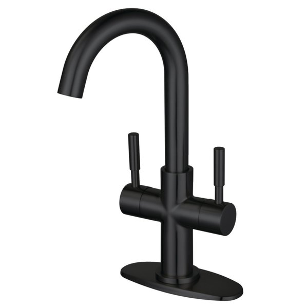 Fauceture LS8550DL Two-Handle Bar Faucet, Matte Black LS8550DL